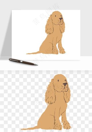 手绘狗狗宠物png免抠