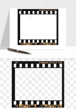 电影黑胶胶片元素png免抠