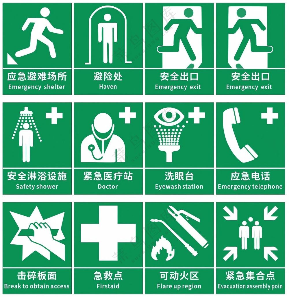 提示标识 新国标 竖版