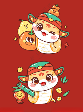 蛇年素材蛇年元旦150DPI海报