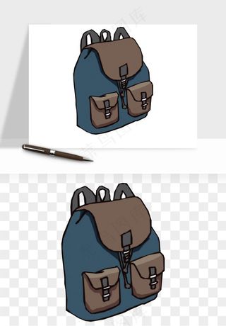 卡通书包背包双肩包png免抠