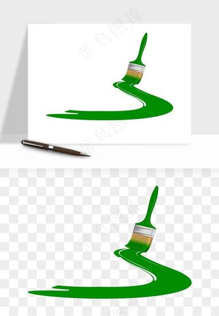 油漆刷子粉刷png免抠