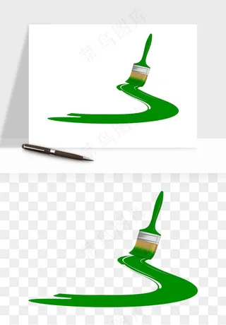 油漆刷子粉刷png免抠