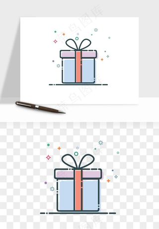 礼盒礼物png免抠