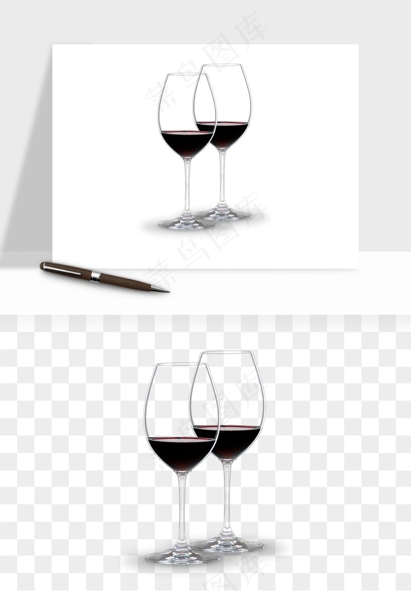 红酒玻璃酒杯png免抠
