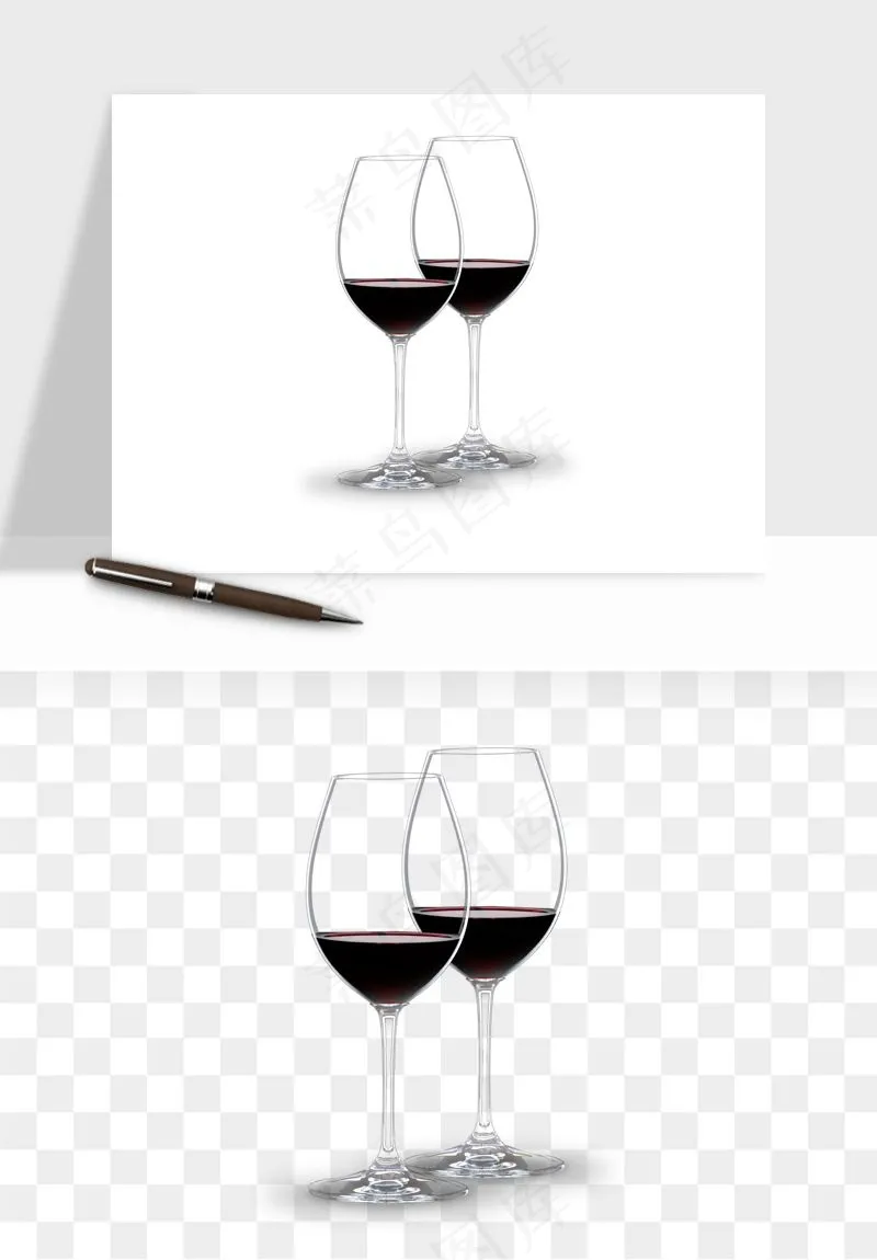 红酒玻璃酒杯png免抠