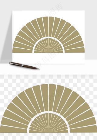 古风扇子元素png免抠