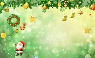 圣诞节卡通插画背景