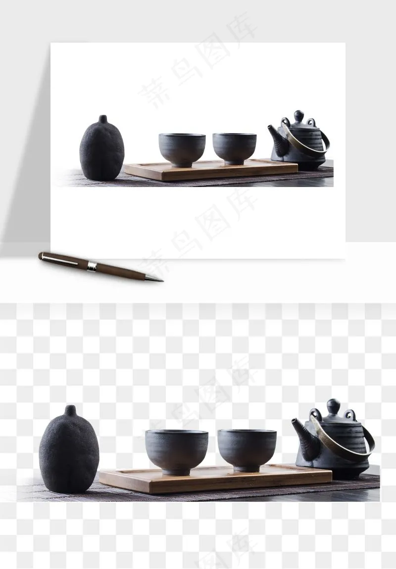 中国风茶壶茶几png免抠图