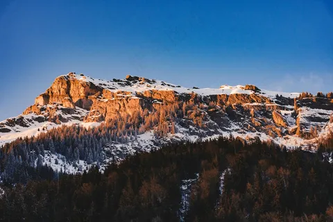 晨光中的雪山之巅 晨光中的雪山之巅