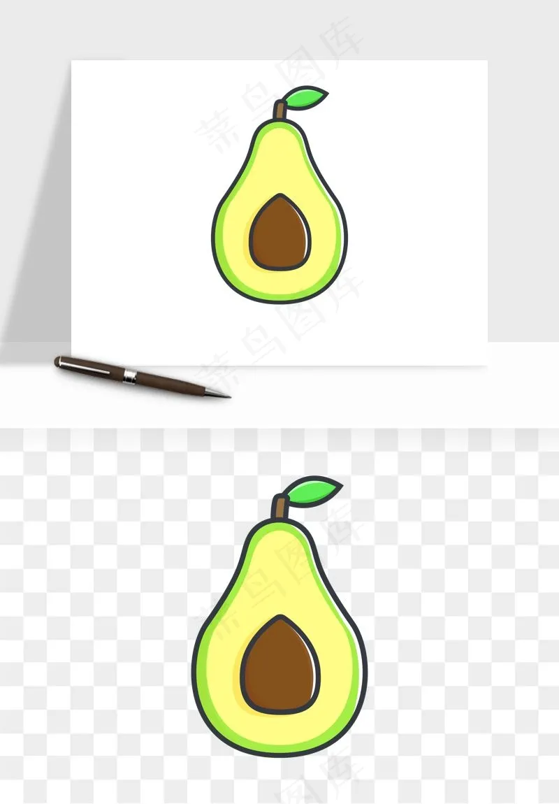 牛油果水果png免抠