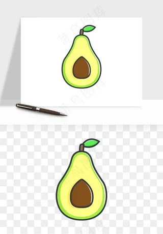 牛油果水果png免抠