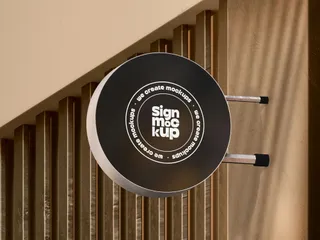 咖啡奶茶店侧招灯箱logo招牌样机PS模板01