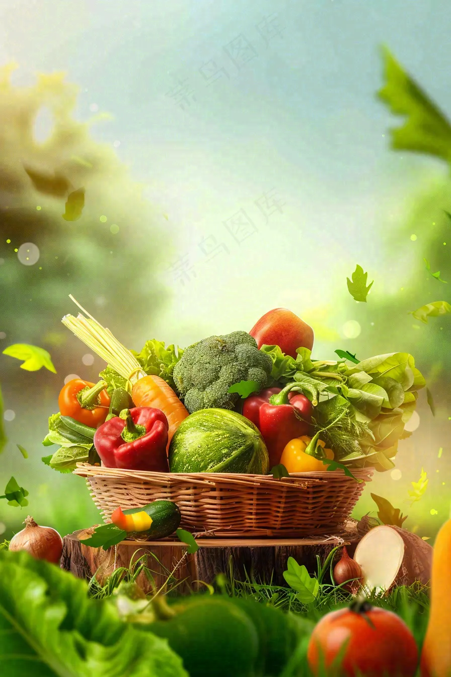 农林蔬果生鲜店水果店蔬菜店背景