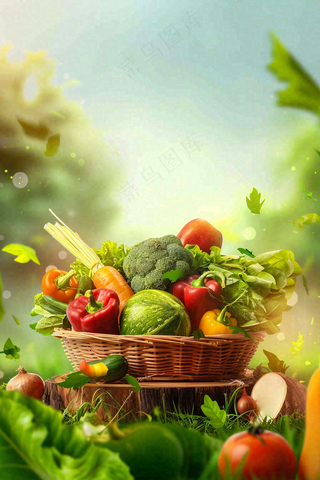 农林蔬果生鲜店水果店蔬菜店背景