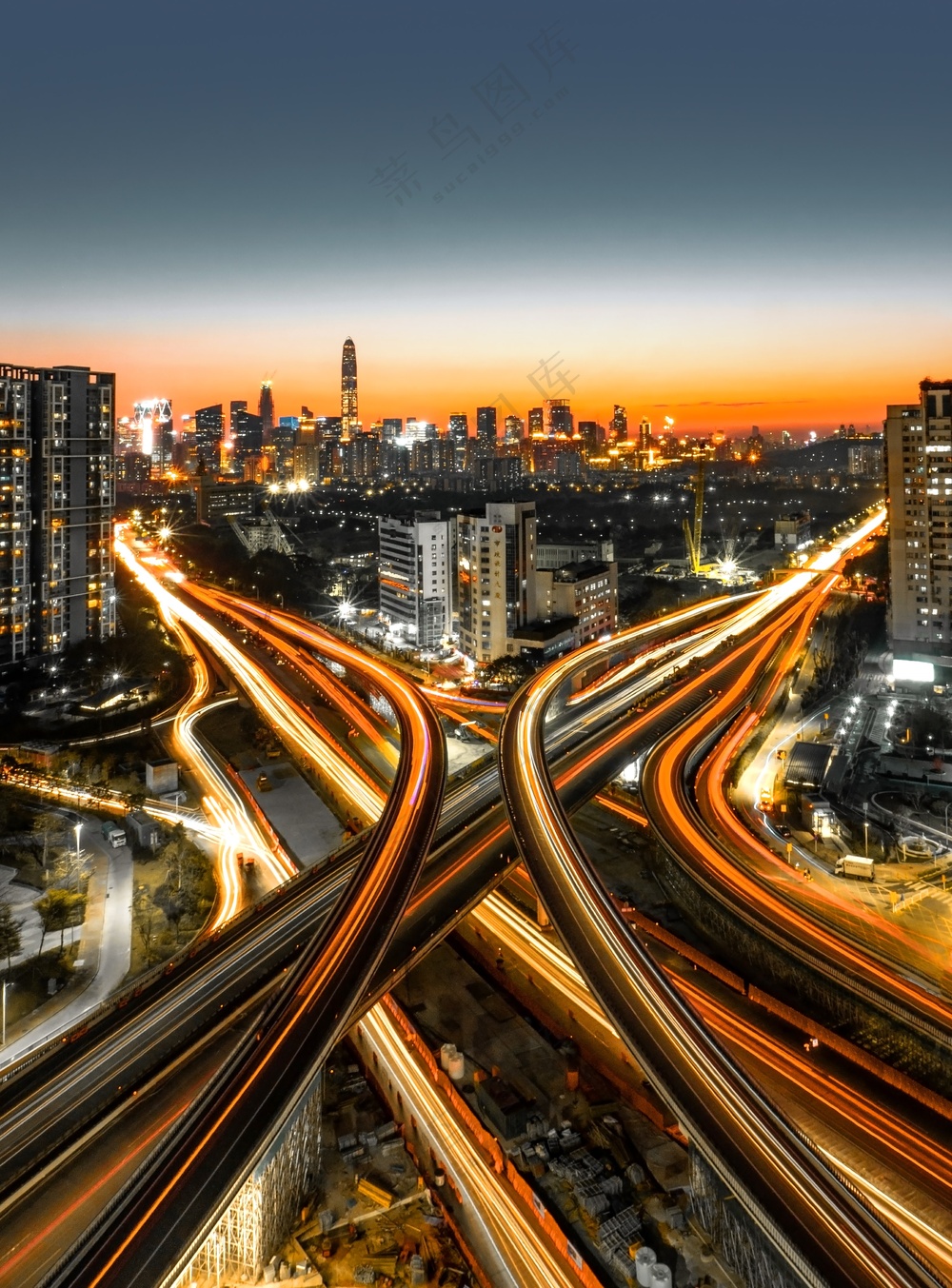城市立交桥夜景