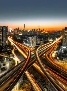 城市立交桥夜景 城市立交桥夜景
