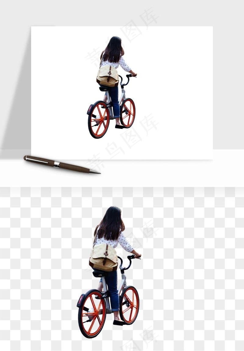 骑行人物自行车手png免抠