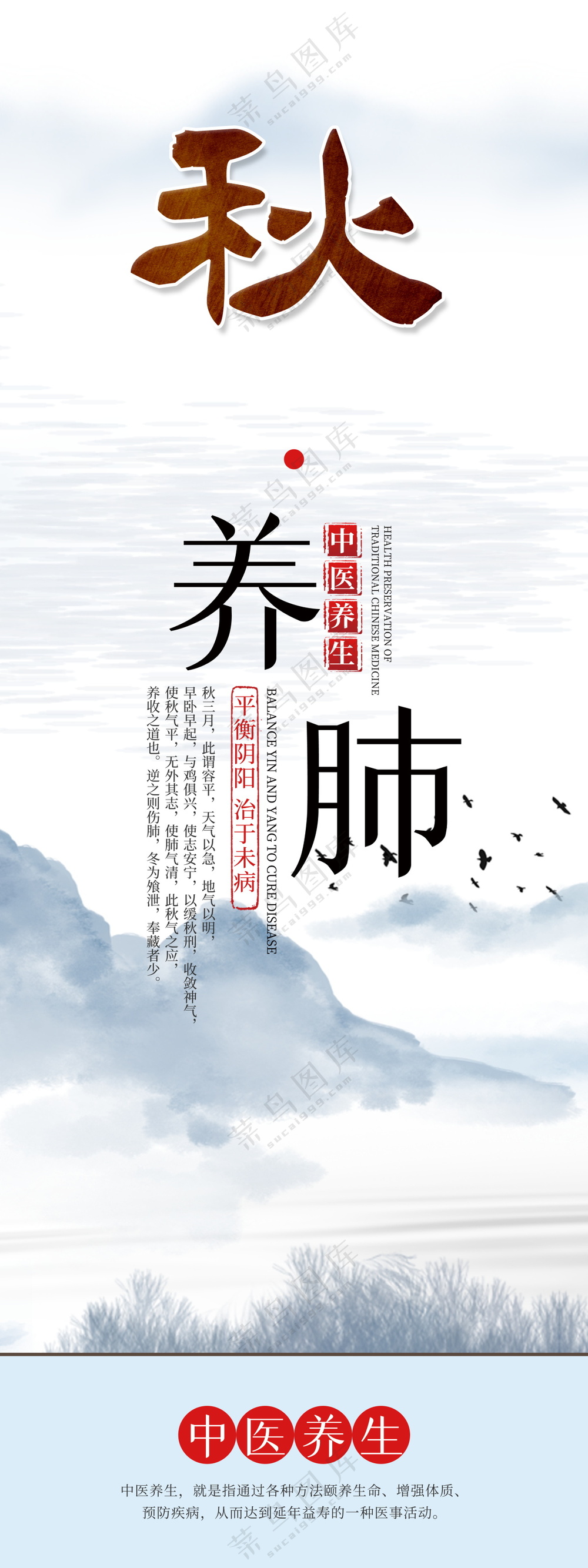 中医养生展板海报