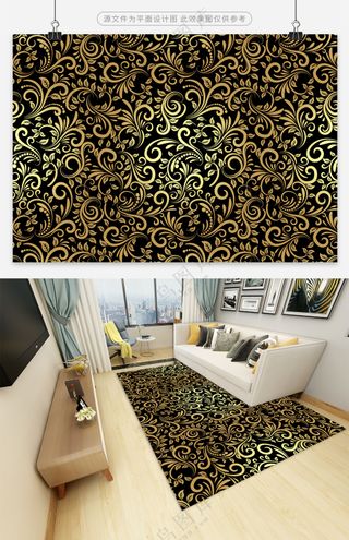 创新复古欧式印花地毯