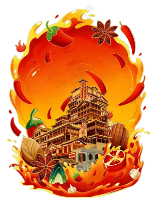 洪崖洞插图免扣
