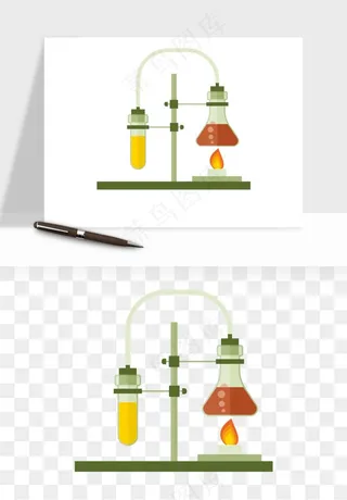 卡通化学实验设备器材png免抠图