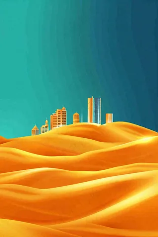 地产楼盘城市剪影背景