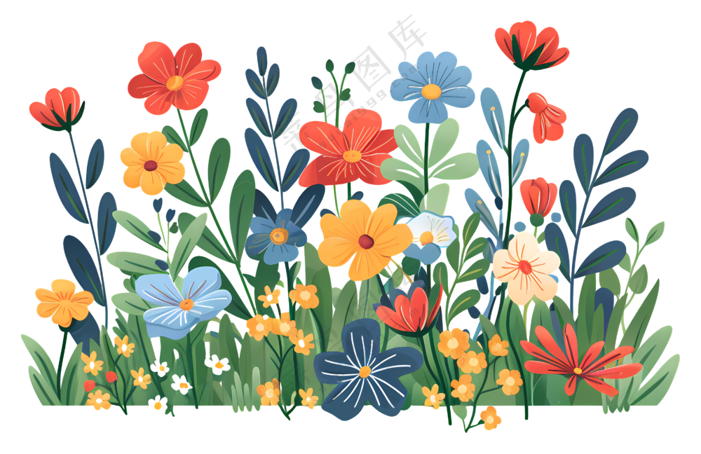 五颜六色的花插图
