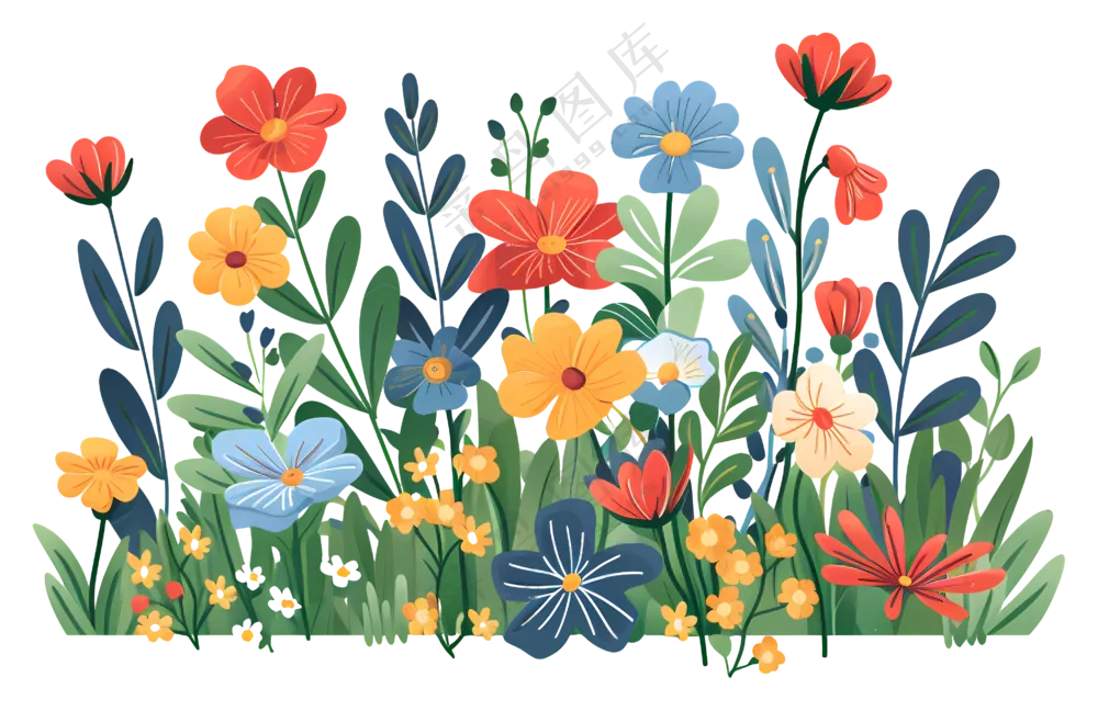 五颜六色的花插图