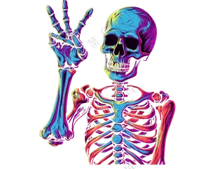 彩色的骷髅图案