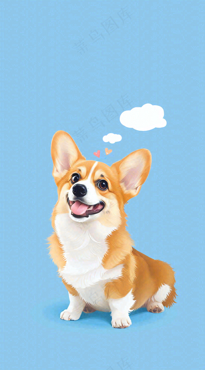 宠物生活馆猫狗卡通插画背景