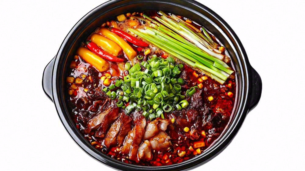 香辣麻辣鸡肉红油美食摄影图免抠