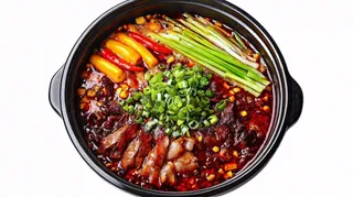 香辣麻辣鸡肉红油美食摄影图免抠