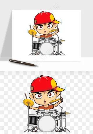 摇滚架子鼓乐器png免抠