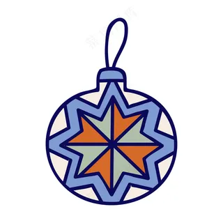圣诞树装饰球3 民族风花纹圣诞装饰