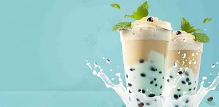 夏日饮品饮料清凉背景