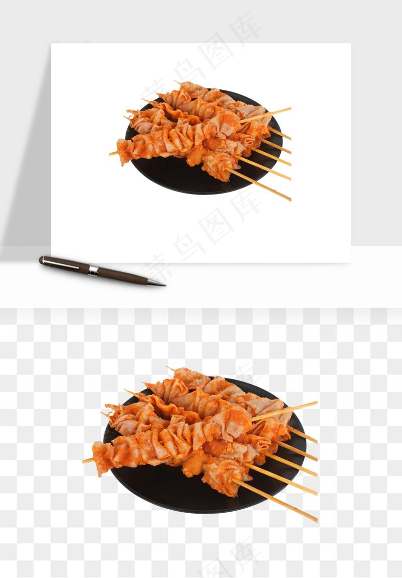 实物烧烤烤肉美食png免抠