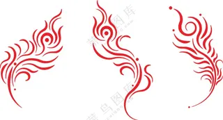 凤尾花纹矢量