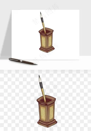 笔墨纸砚文房四宝png免抠