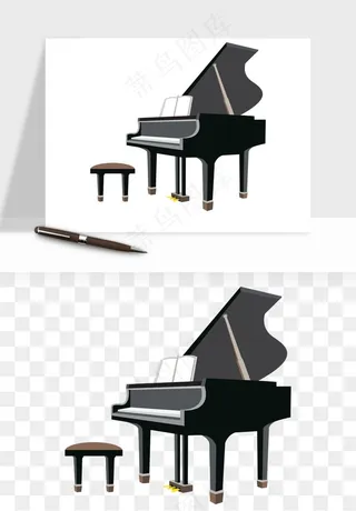 钢琴乐器琴键png免抠
