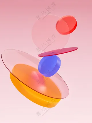 红色悬浮背景素材