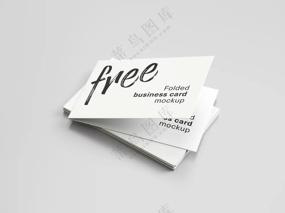 名片折页二折页样机说明书产品手册PS模板-03