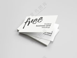 名片折页二折页样机说明书产品手册PS模板-03