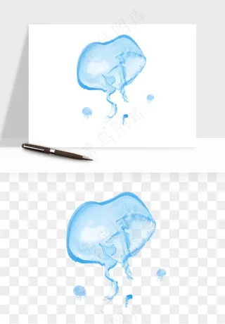 水母章鱼海底生物png免抠图
