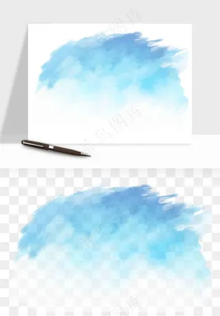 水彩泼墨涂鸦墨迹元素png免抠