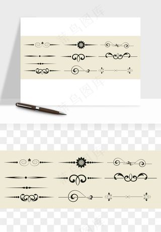 欧式花纹花边矢量png免抠