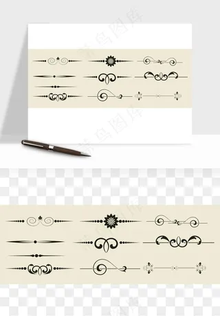 欧式花纹花边矢量png免抠