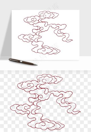 国潮祥云矢量png免抠