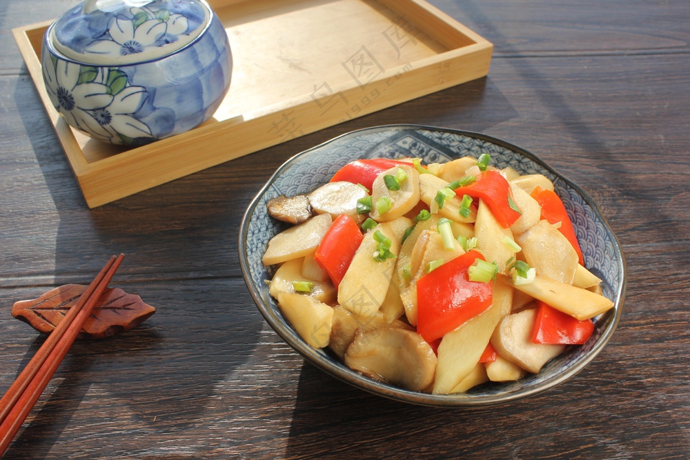 蚝油山药杏鲍菇