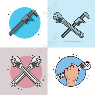 扳子矢量工具手握扳子